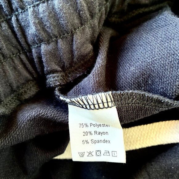 ATHMILE Black Sweatpant Elastic Waist & Cuffs Pockets Drawstring XL New. - Picture 12 of 14